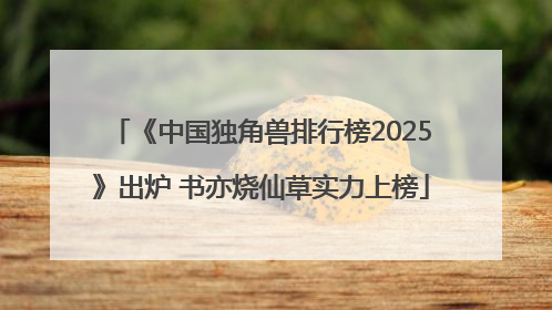 《中国独角兽排行榜2025》出炉 书亦烧仙草实力上榜
