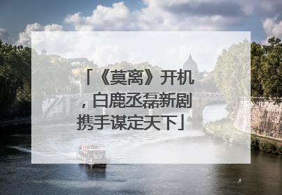 《莫离》开机，白鹿丞磊新剧携手谋定天下