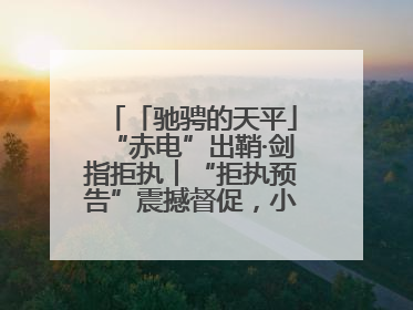 「驰骋的天平」“赤电”出鞘·剑指拒执︱“拒执预告”震撼督促，小心“执行”变“执刑”