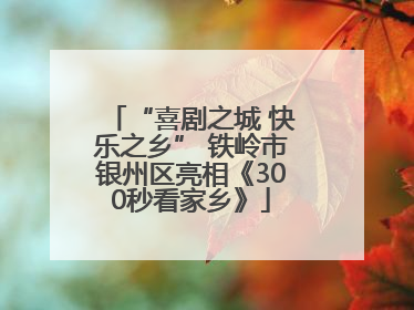 “喜剧之城 快乐之乡” 铁岭市银州区亮相《300秒看家乡》