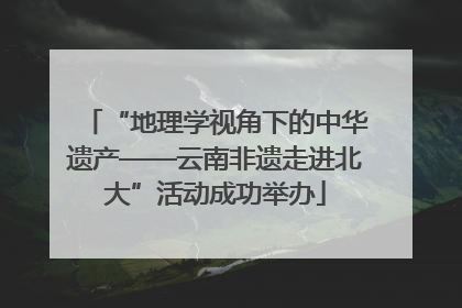 “地理学视角下的中华遗产——云南非遗走进北大”活动成功举办