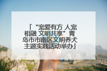 “宠爱有方 人宠相融 文明共享”青岛市市南区文明养犬主题实践活动举办
