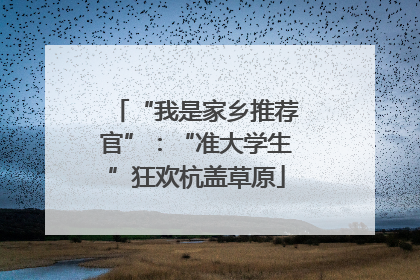 “我是家乡推荐官”：“准大学生”狂欢杭盖草原