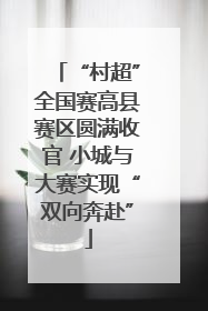 “村超”全国赛高县赛区圆满收官 小城与大赛实现“双向奔赴”