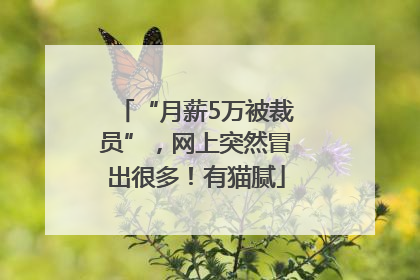 “月薪5万被裁员”，网上突然冒出很多！有猫腻