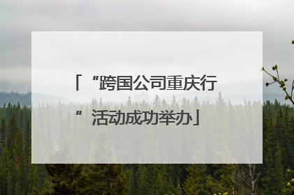 “跨国公司重庆行”活动成功举办