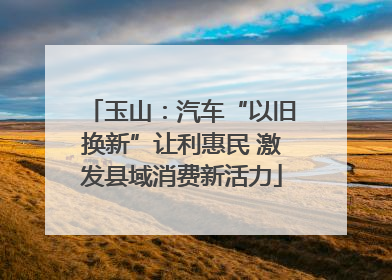 玉山：汽车“以旧换新”让利惠民 激发县域消费新活力