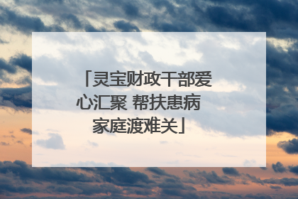 灵宝财政干部爱心汇聚 帮扶患病家庭渡难关