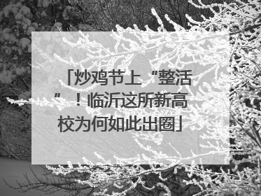 炒鸡节上“整活”！临沂这所新高校为何如此出圈