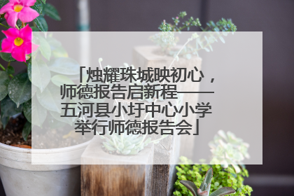 烛耀珠城映初心，师德报告启新程——五河县小圩中心小学举行师德报告会
