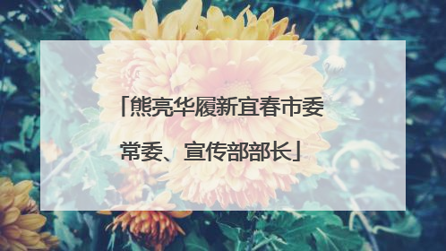 熊亮华履新宜春市委常委、宣传部部长