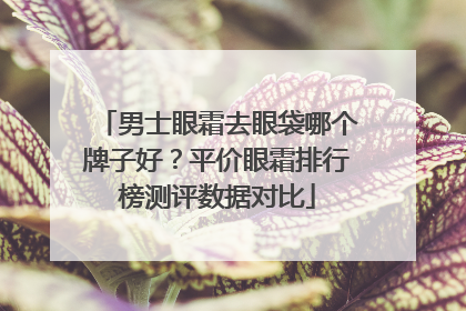 男士眼霜去眼袋哪个牌子好？平价眼霜排行榜测评数据对比