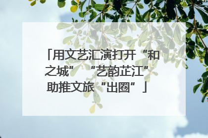 用文艺汇演打开“和之城” “艺韵芷江”助推文旅“出圈”