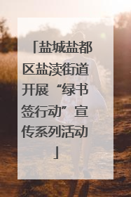 盐城盐都区盐渎街道开展“绿书签行动”宣传系列活动