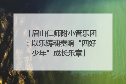 眉山仁师附小管乐团：以乐铸魂奏响“四好少年”成长乐章