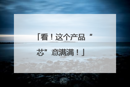看！这个产品“芯”意满满！