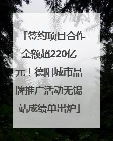 签约项目合作金额超220亿元！德阳城市品牌推广活动无锡站成绩单出炉