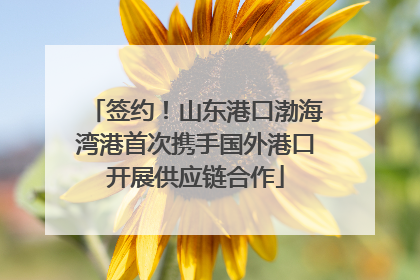 签约！山东港口渤海湾港首次携手国外港口开展供应链合作