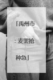禹州市：麦罢抢种急