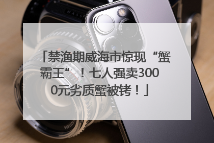 禁渔期威海市惊现“蟹霸王”！七人强卖3000元劣质蟹被铐！