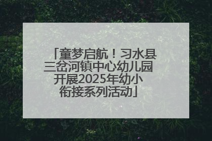 童梦启航！习水县三岔河镇中心幼儿园开展2025年幼小衔接系列活动