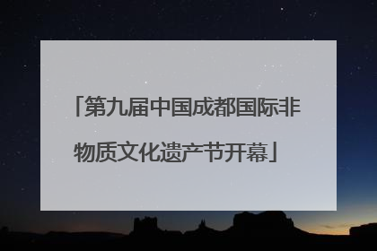 第九届中国成都国际非物质文化遗产节开幕
