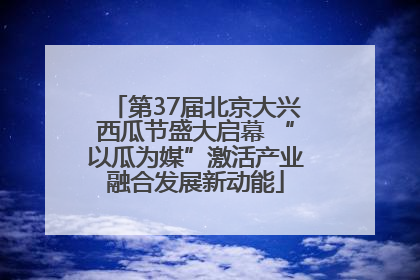 第37届北京大兴西瓜节盛大启幕 “以瓜为媒”激活产业融合发展新动能