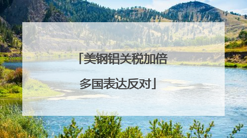 美钢铝关税加倍 多国表达反对