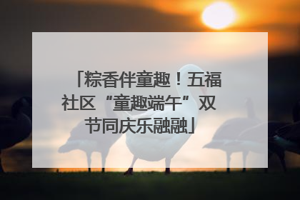 粽香伴童趣！五福社区“童趣端午”双节同庆乐融融