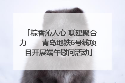 粽香沁人心 联建聚合力——青岛地铁6号线项目开展端午慰问活动