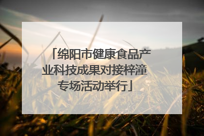 绵阳市健康食品产业科技成果对接梓潼专场活动举行