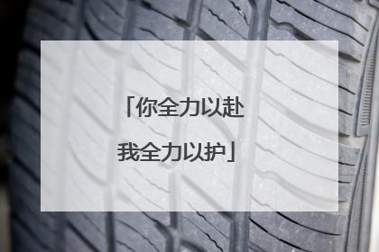 你全力以赴 我全力以护