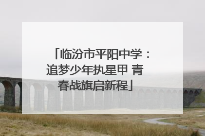 临汾市平阳中学：追梦少年执星甲 青春战旗启新程