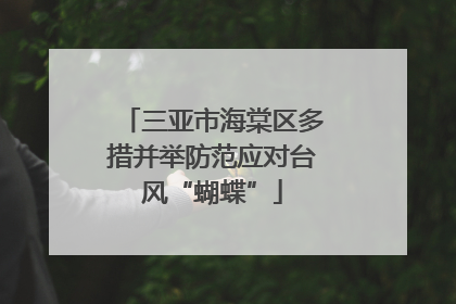 三亚市海棠区多措并举防范应对台风“蝴蝶”