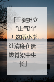 三姿挺立“正气竹”！这所小学让清廉在挺拔脊梁中生长