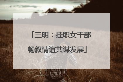 三明：挂职女干部畅叙情谊共谋发展