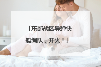 东部战区导弹快艇编队，开火！