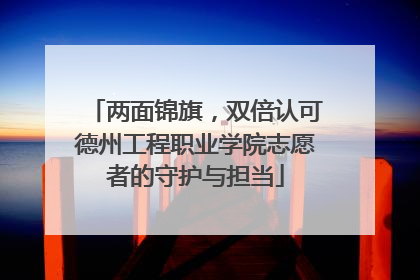 两面锦旗，双倍认可德州工程职业学院志愿者的守护与担当