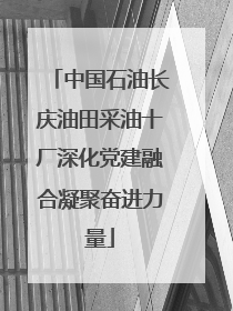 中国石油长庆油田采油十厂深化党建融合凝聚奋进力量
