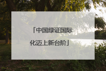 中国绿证国际化迈上新台阶