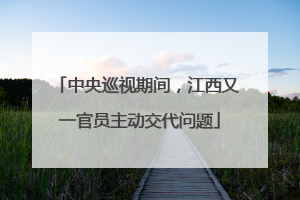 中央巡视期间，江西又一官员主动交代问题