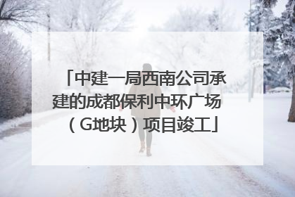 中建一局西南公司承建的成都保利中环广场（G地块）项目竣工