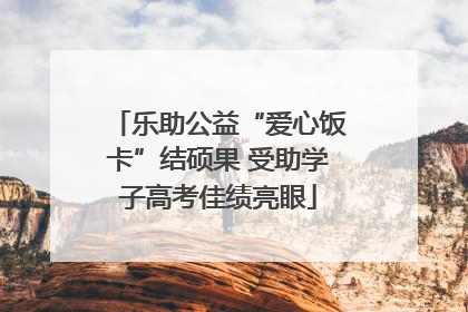 乐助公益“爱心饭卡”结硕果 受助学子高考佳绩亮眼