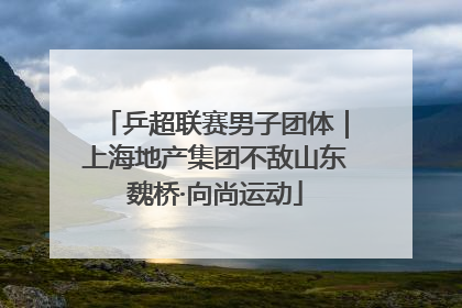 乒超联赛男子团体｜上海地产集团不敌山东魏桥·向尚运动