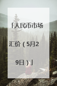 人民币市场汇价（5月29日）
