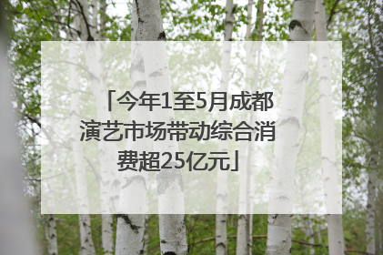 今年1至5月成都演艺市场带动综合消费超25亿元
