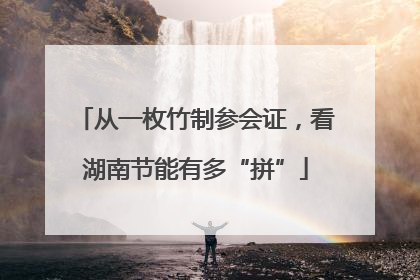从一枚竹制参会证，看湖南节能有多“拼”