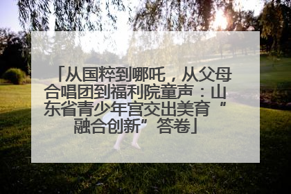 从国粹到哪吒，从父母合唱团到福利院童声：山东省青少年宫交出美育“融合创新”答卷