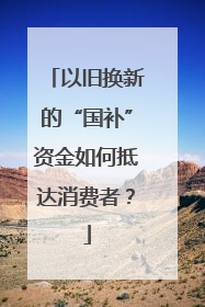 以旧换新的“国补”资金如何抵达消费者？