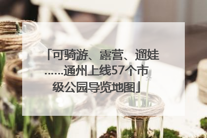 可骑游、露营、遛娃……通州上线57个市级公园导览地图